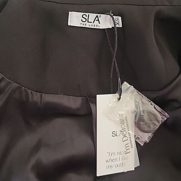 SLA the label Black London Dimante Bralet Blazer Dress - Picture 4 of 7